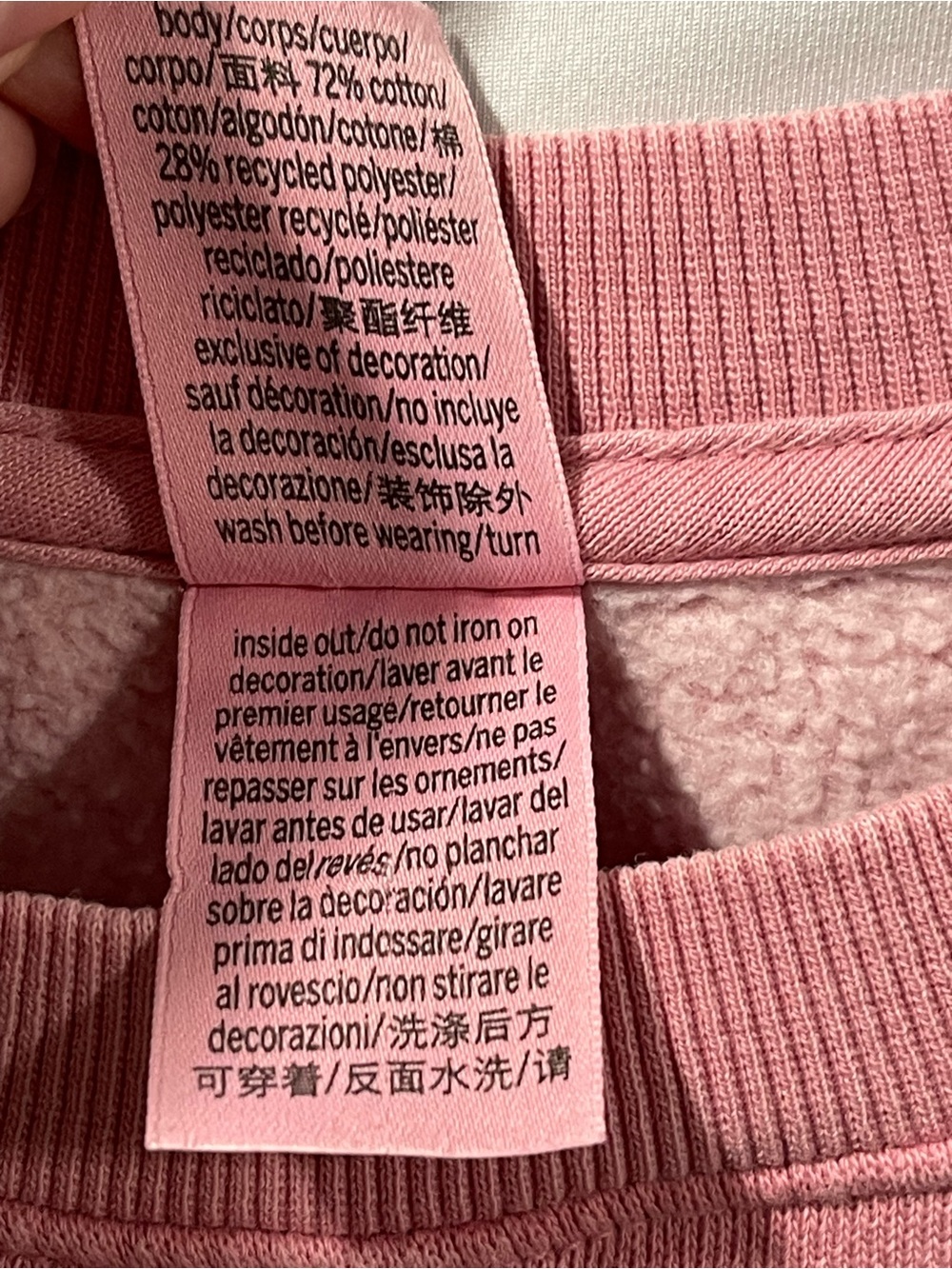 PINK Victoria's Secret Faded Rose Pullover Sweatshirt - Picture 3 of 5